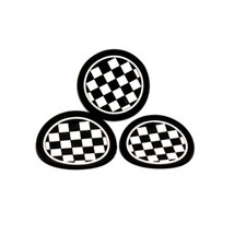 x3 Neu Kariertes Auto Cup Pad