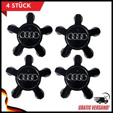 4er Set Audi Nabendeckel Schwarz 135mm – Felgendeckel Ersatz 4F0601165N NEU
