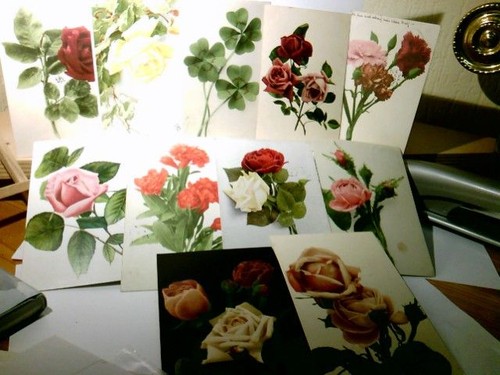 Nostalgie vintage blumen - nostalgie, /