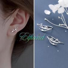 Echt 925 Sterling Silber *Ohrhaken Ohrringe Ohrstecker * Reh Hirsch Geweih