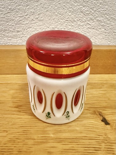 Deckeldose überfang glas - Überfang,