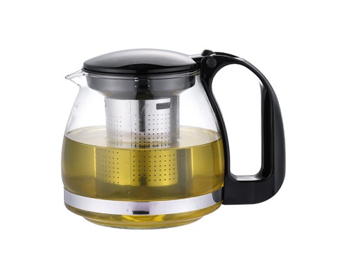 Teekanne glas mit edelstahl - teekanne,
