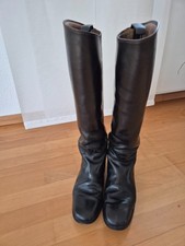 Reitstiefel Leder,  Groesse 38, schwarz, Schaftweite 34 cm