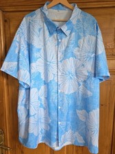 2 X Sommerhemd Herren Kurzarm, Hawaiihemd. In 4XL Blau/weiß 