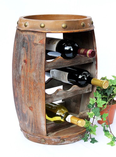 Weinregal holz weinfass - weinregal,
