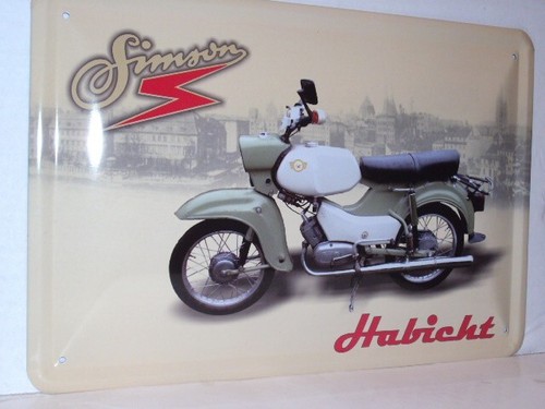 Blechschild simson moped - blechschild,