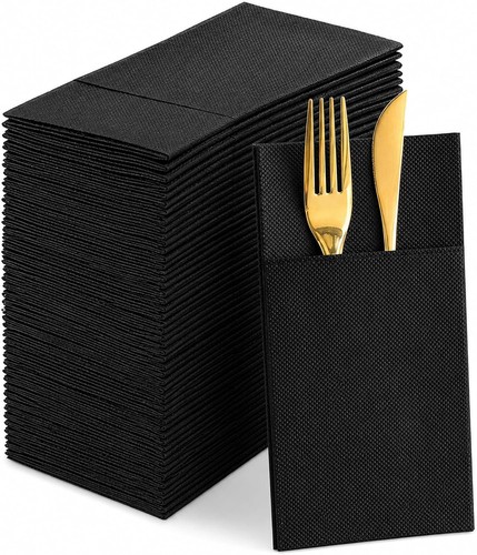 100x bestecktaschen papier - 100x,