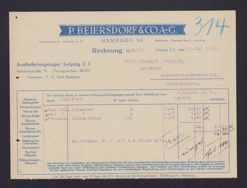 Leipzig rechnung 1932 - rechnung, 1932,