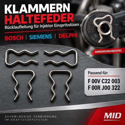 Klammern haltefeder - 4x,