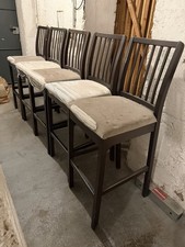 5x Barhocker Edelstahl braun