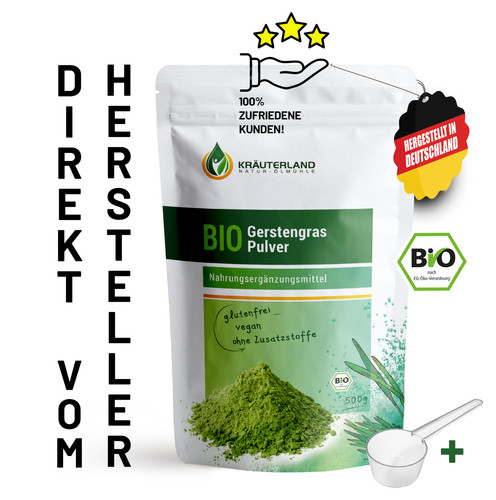 Bio gerstengras pulver 500g - pulver,