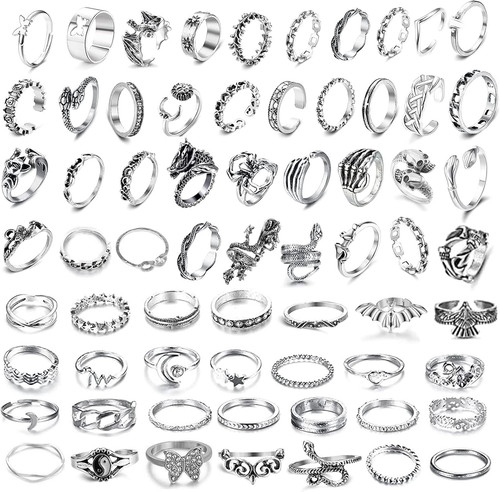 Vintage punk ringe set - vintage, für