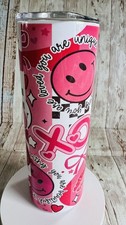Retro Pink Smiley 20oz Skinny