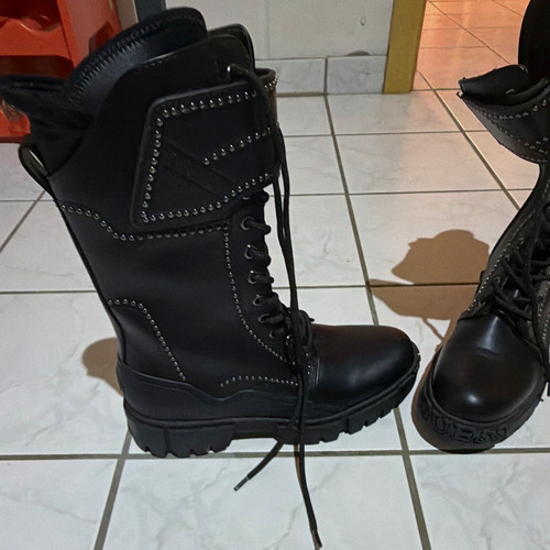 Damen schwarz nieten - schwarz,