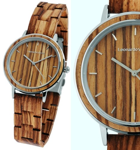 Damenuhr holzuhr beige braun - damenuhr,