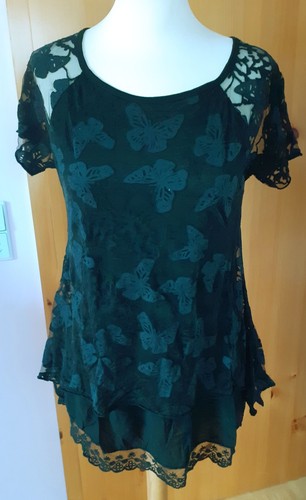 Tunika mit spitze schwarz - tunika,