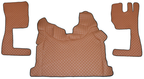 Braune eco leder fußmatten - eco,