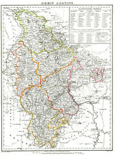 Rheinprovinz Original Lithografie Landkarte Flemming 1850