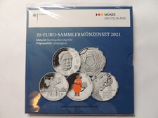 20 Euro 2021 5 X 20 EURO Set PP Spiegelglanz
