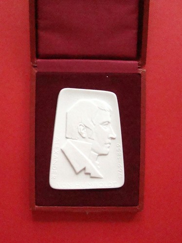 Ddr porzellan medaille - ddr,