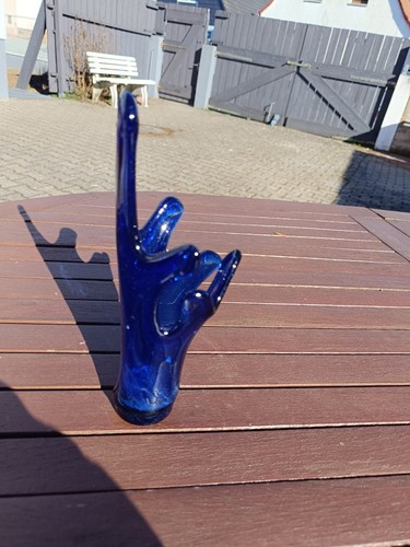 Murano stil glasvase - blau, ca