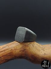 Ring Used-Look Vintage Edelstahl Grau Rohling Schlicht Massiv Schwarz NEU