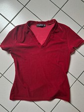 Da-Shirt-Pulli, dunkelrot,  Pannesamt, Gr. 38-40,  Zero, wie NEU