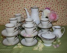 Vintage Bayrisches Winterling Marktleuthen Demitasse Kaffeeservice für 12 - Hervorragend