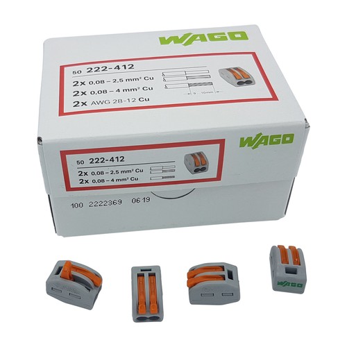 100 stück wago 222 412 - 100,