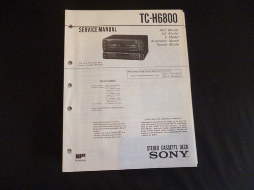 Original service manual sony - manual,