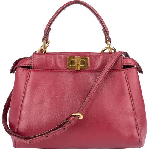 Fendi leather peekaboo mini - fendi,