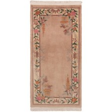 China 137X99 Cm Handgeknüpft Orientteppich Edler Chinesischer Teppich Rug Rosa