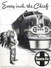WERBUNG SANTA FE ZUG KLEINER HÄUPTLING KOPFSCHMUCK 30X40 FINE ART PRINT POSTER BB7096