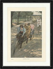 All Heil Heilemann Tandem Rennrad Zweirad Allee Coloriert  Faksimile_E 21345