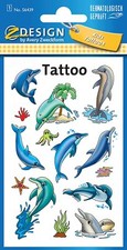 Kinder Tattoo Delfin Klebe Aufkleber Sticker Karneval Halloween Geburtstag neu