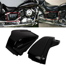 Paar Schwarz Batterie Abdeckung Seitendeckel Für Yamaha XVS650 XVS650A Drag Star