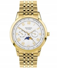 Moon Phase Men's Watch, Gold