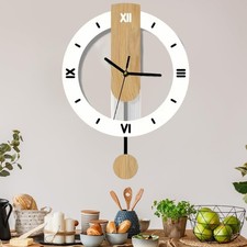 Holzuhr lautlos Wanduhr mit