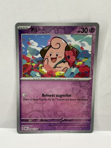 Pokémon karte 2023 tcg pii - karte,