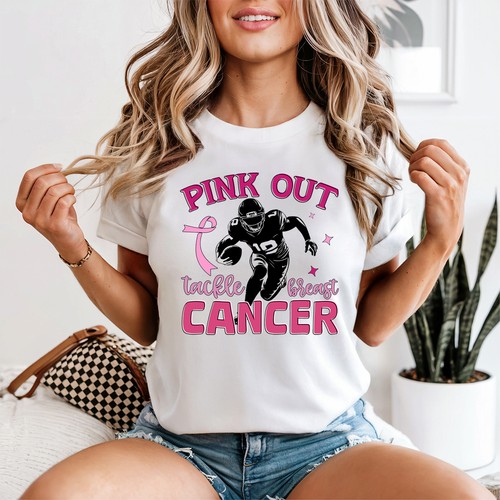 Pink out tackle - pink, brustkrebs
