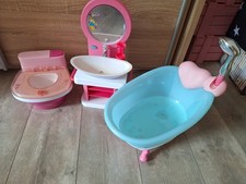 Baby Born Wanne, Toilette,  Waschtisch