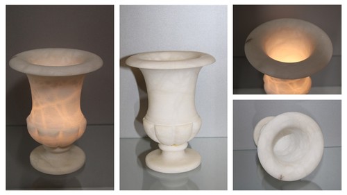 Alabaster vase pokal urne - alabaster,