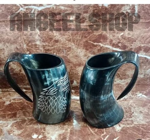 Vintage trinkhorn becher - trinkhorn,