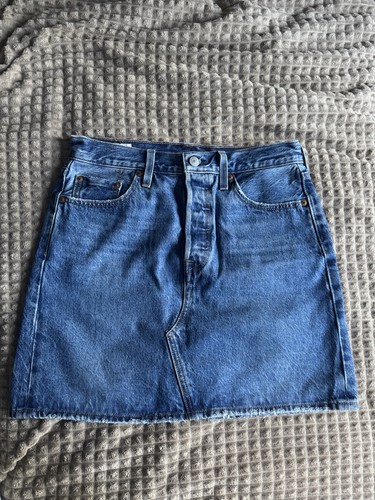 Levi high rise denim skirt - high,