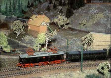 DDR Modell-EISENBAHN Postkarte HO-Anlage RAUHENFELS AG Leipzig "Friedrich List"