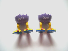 2 lustige MILKA Eierbecher  - neuwertig !