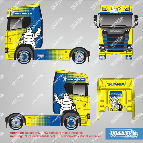 Truckmo decals michelin - truckmo, scania