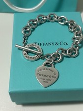 Please return to Tiffany & Co armband silber Herzanhänger Knebelverschluss 19cm