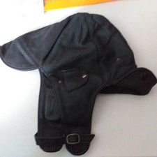 Stabile Echtleder Cabrio- / Oldtimermütze / -Kappe