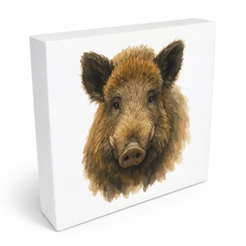 Wildes herz wildschweinkopf - herz,